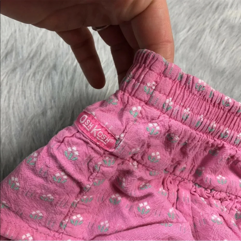 Vintage Oshkosh Bgosh Toddler Girls Pink Ruffle Tiered Skirt